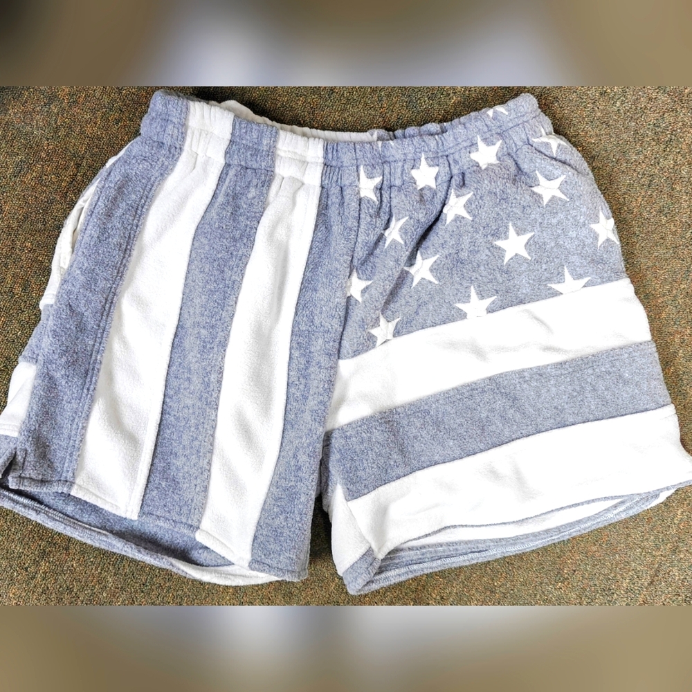 Vintage Limited Edition LTD The Flag Embroidered Shorts Size XL Multicolor
